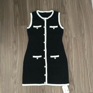 Commense black and white knit dress